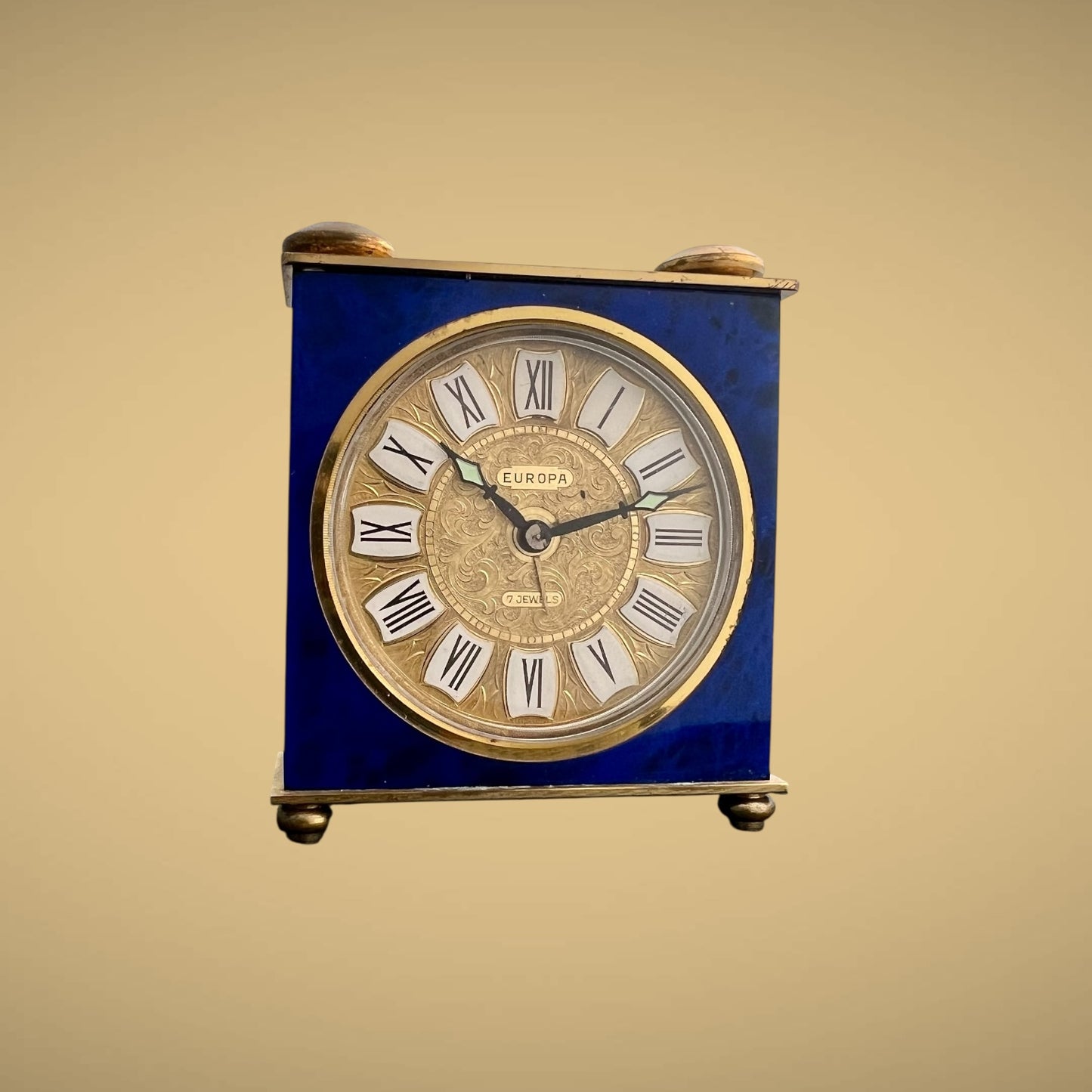 Art Deco Lapis Table Clock /Horloge de table/Tischuhr Rare