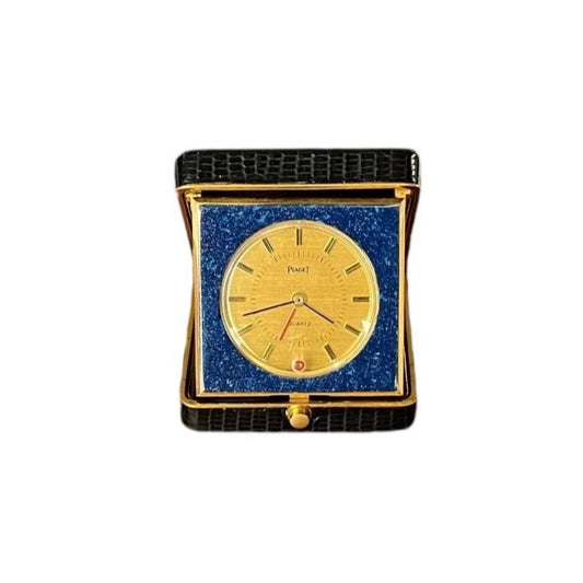 Piaget Lapis Lazuli Rare Alarm Desk Clock/ Pendulette