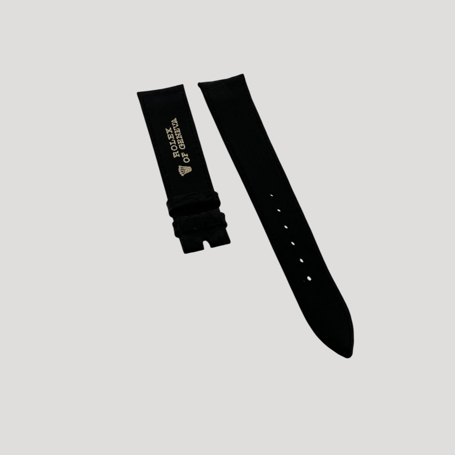 Rolex New black croco vintage bracelet/ strap/band 20 mm