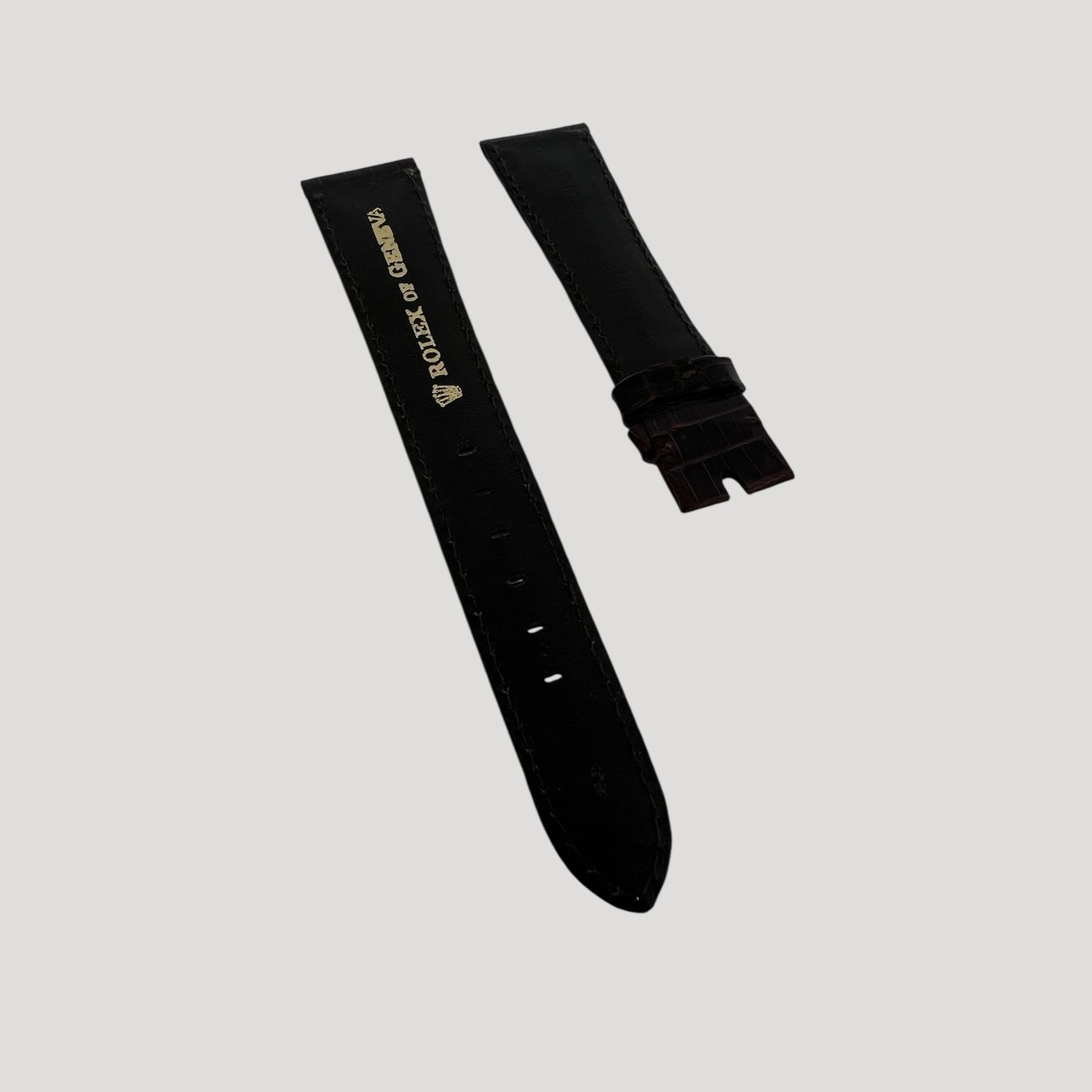 A fine Rolex brown croco vintage band for an important Rolex vintage watch