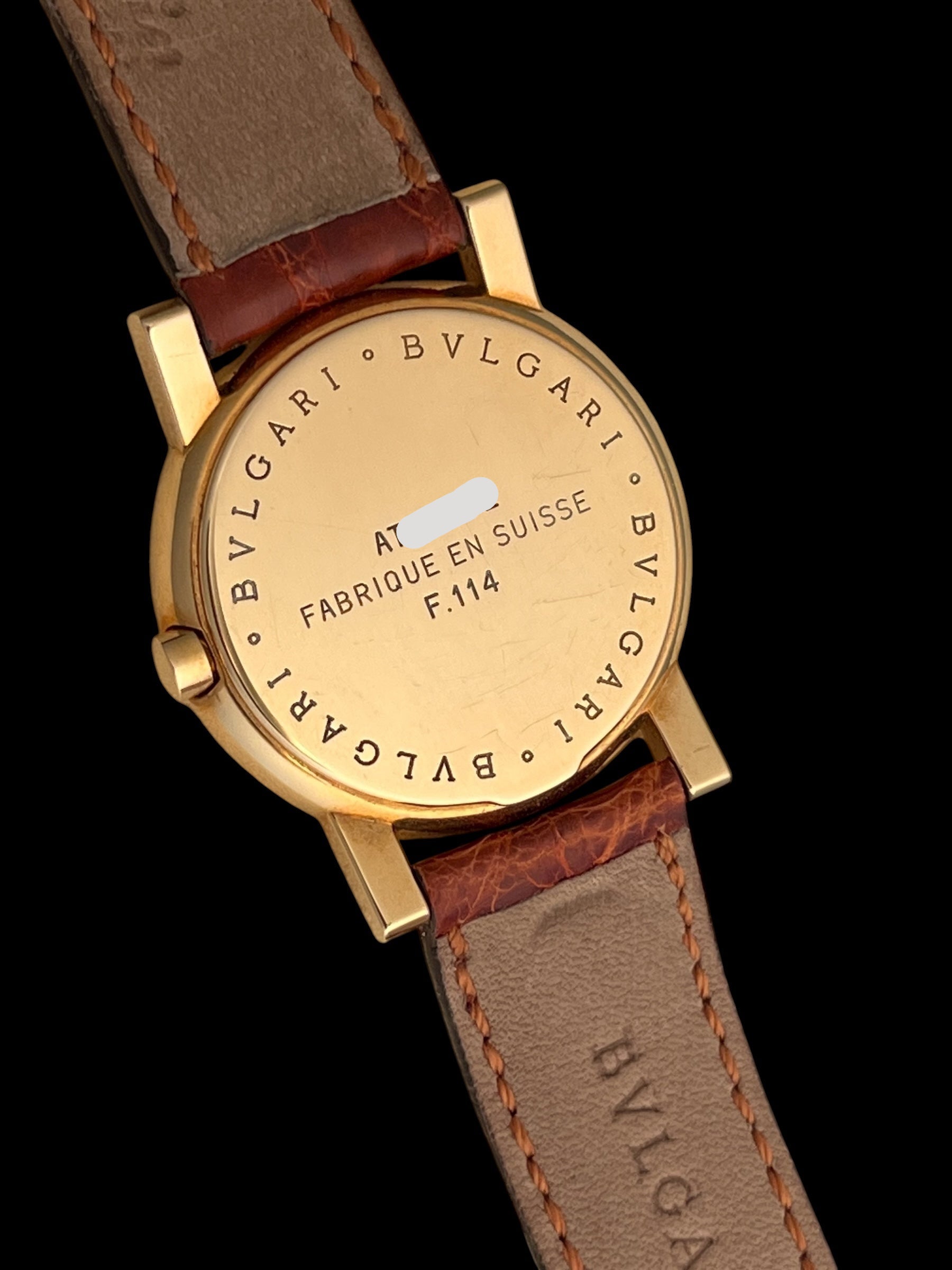 Bulgari Bvlgari 18k Gold, Anfiteatro, Ref. AT 33 GL, NOS Full Set