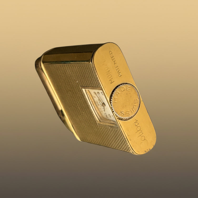 Colibri Vintage Collector Lighter / Zigarettenanzünder / Allume-cigarette with integrated clock