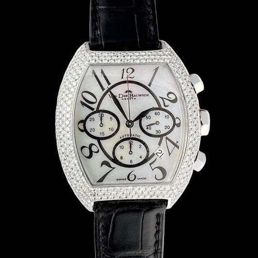 Van der Bauwede Victoria Magnum White Gold set with 500 White Diamonds NEW Full Set