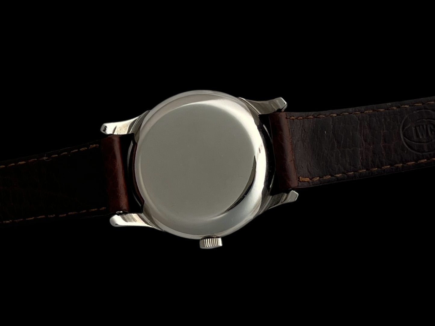 IWC Vintage Twisted Fancy Lugs, Rare Relief Pyramids Markers