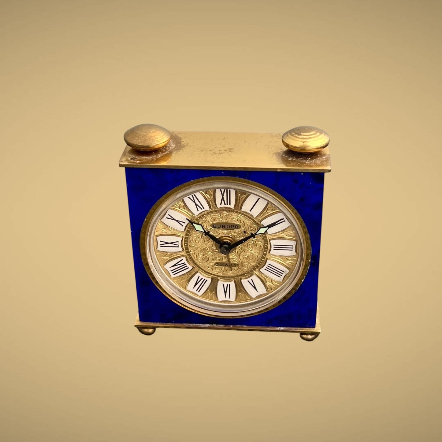 Art Deco Lapis Table Clock /Horloge de table/Tischuhr Rare