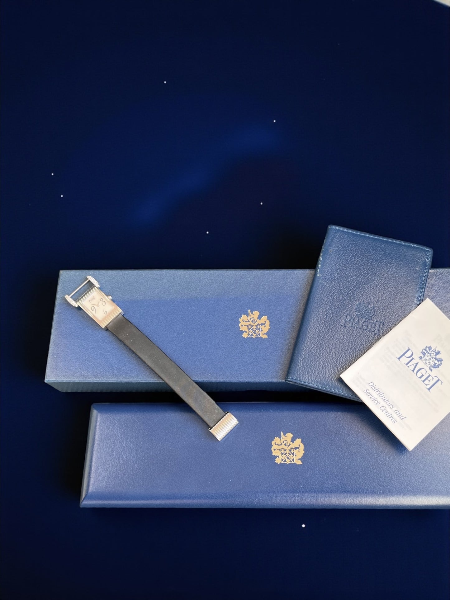 Piaget Miss Protocol 18k White Gold large case with diamonds setting