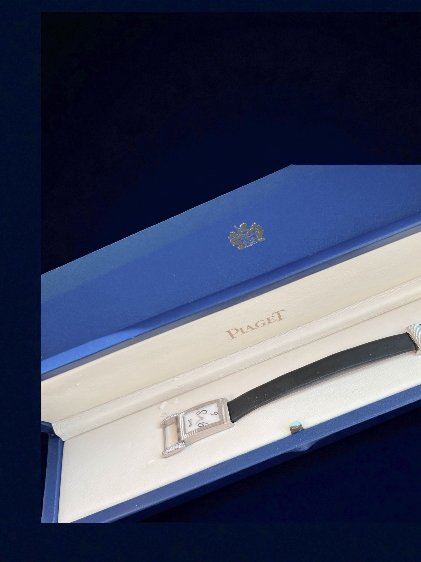 Piaget Miss Protocol 18k White Gold large case with diamonds setting