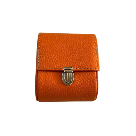 24Time New Orange high quality leather watch travel pouch/ étui