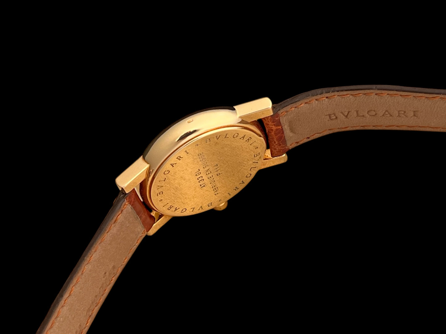 Bulgari Bvlgari 18k Gold, Anfiteatro, Ref. AT 33 GL, NOS Full Set