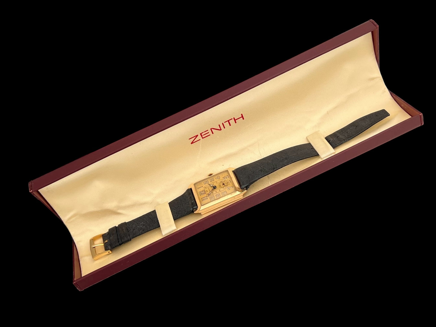 Zenith Art Deco Vintage Gold Tank Watch 1939' Ref.2532