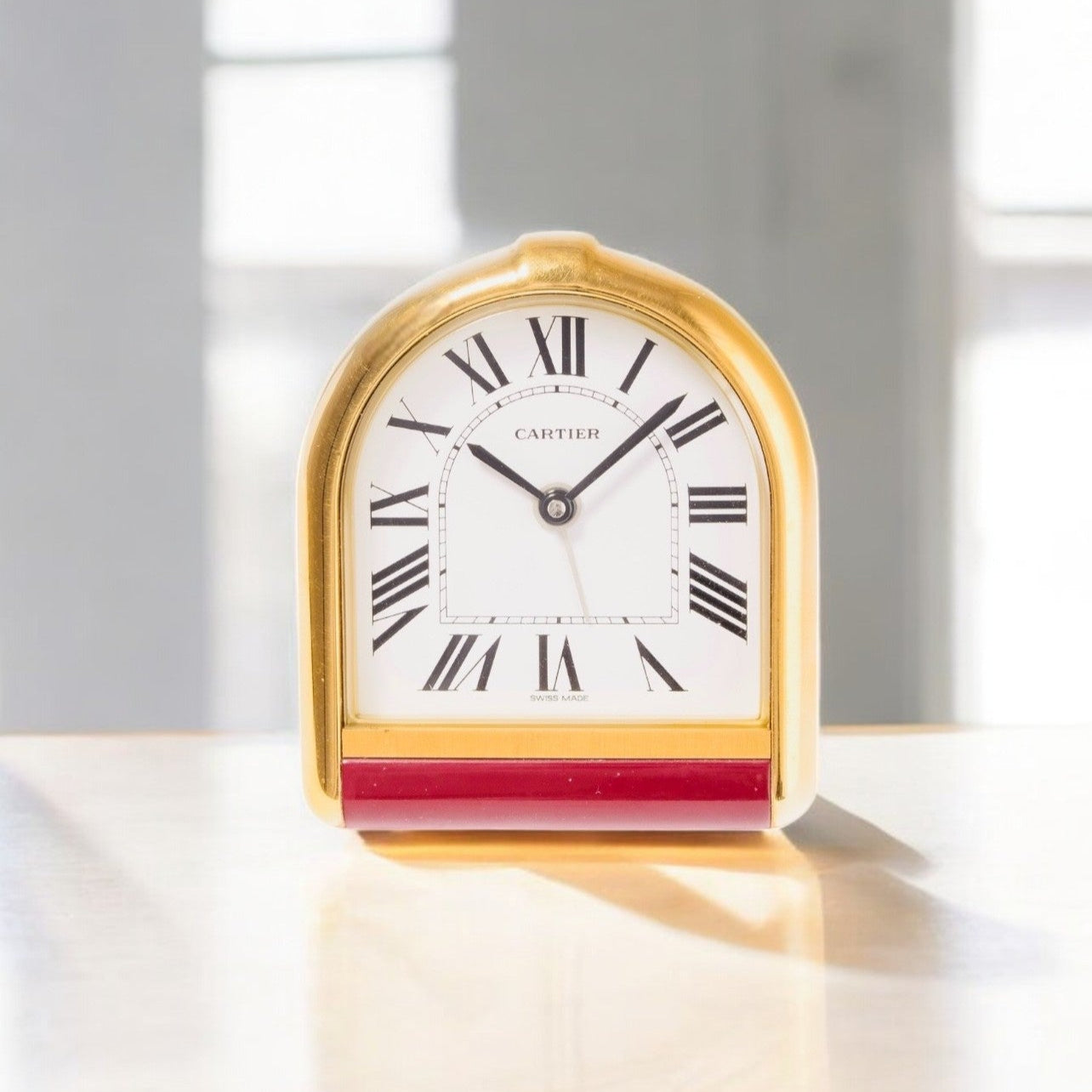 Cartier Alarm Table Clock/ Pendulette in its original Cartier box