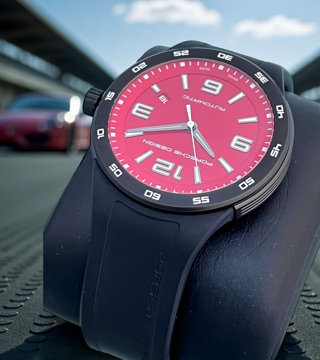 Porsche Design Red Racing Dial Automatic, New Full Set