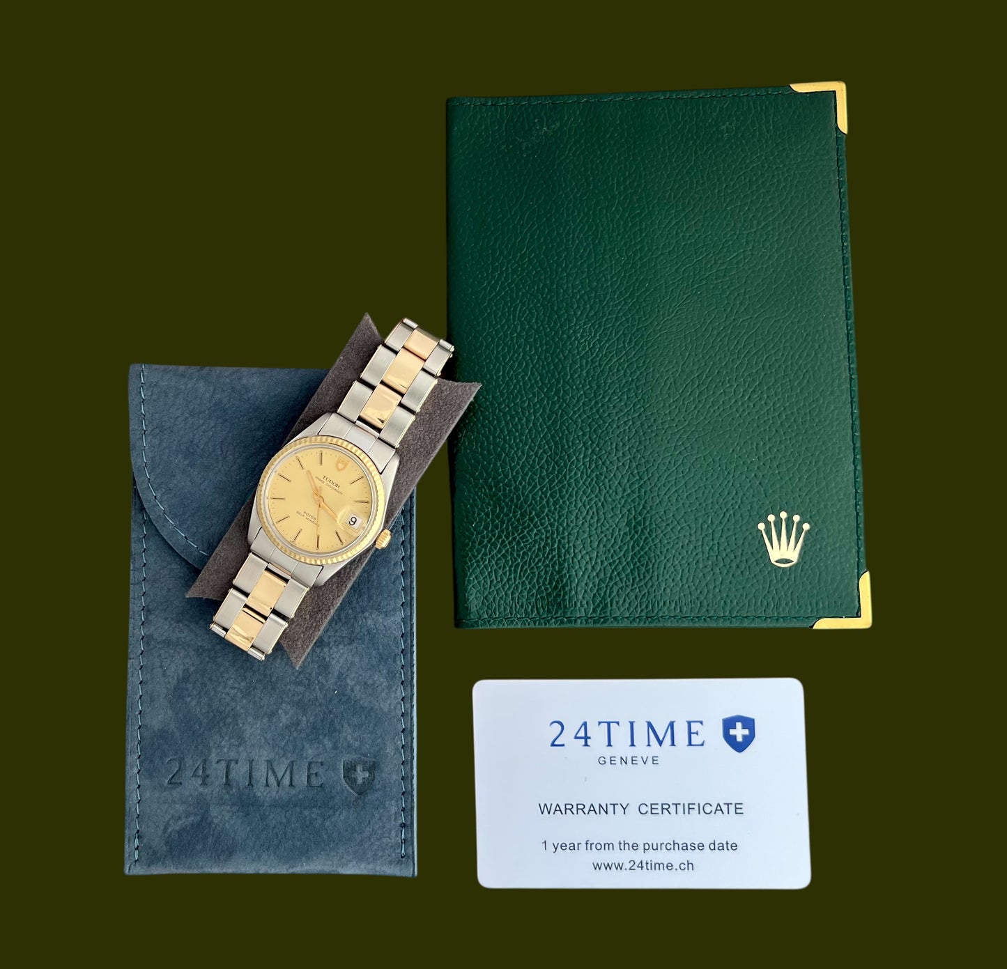 Tudor Prince Oysterdate Rare Rivet Rolex two tone vintage Ref. 90733