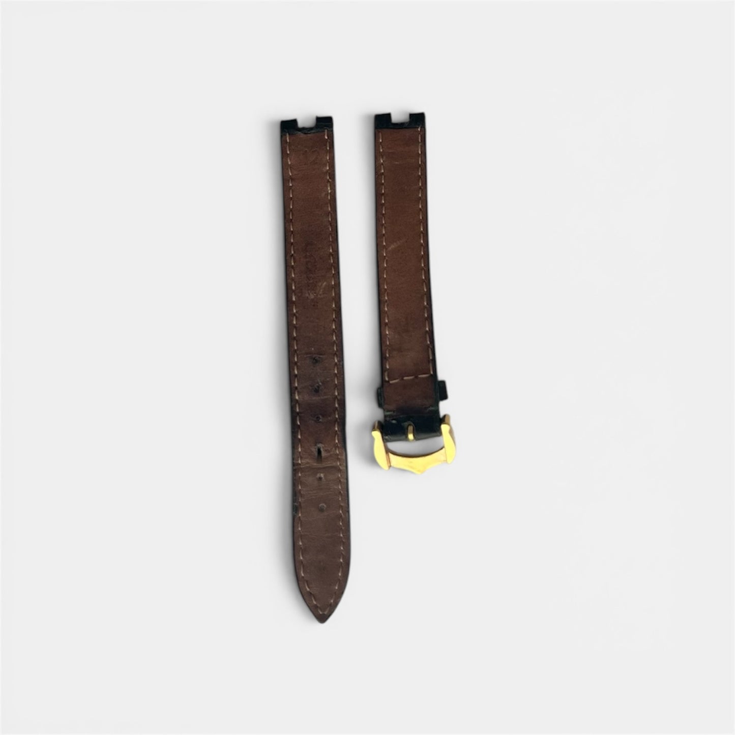 Cartier Croco leather Dark Green band/ strap/ bracelet 12 mm with golden buckle