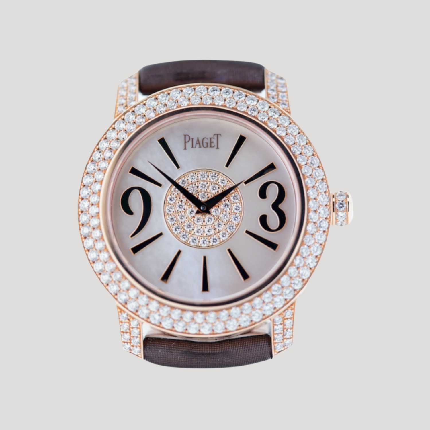 Piaget 18k Rose Gold Limelight Gala paved with diamonds Full Set New