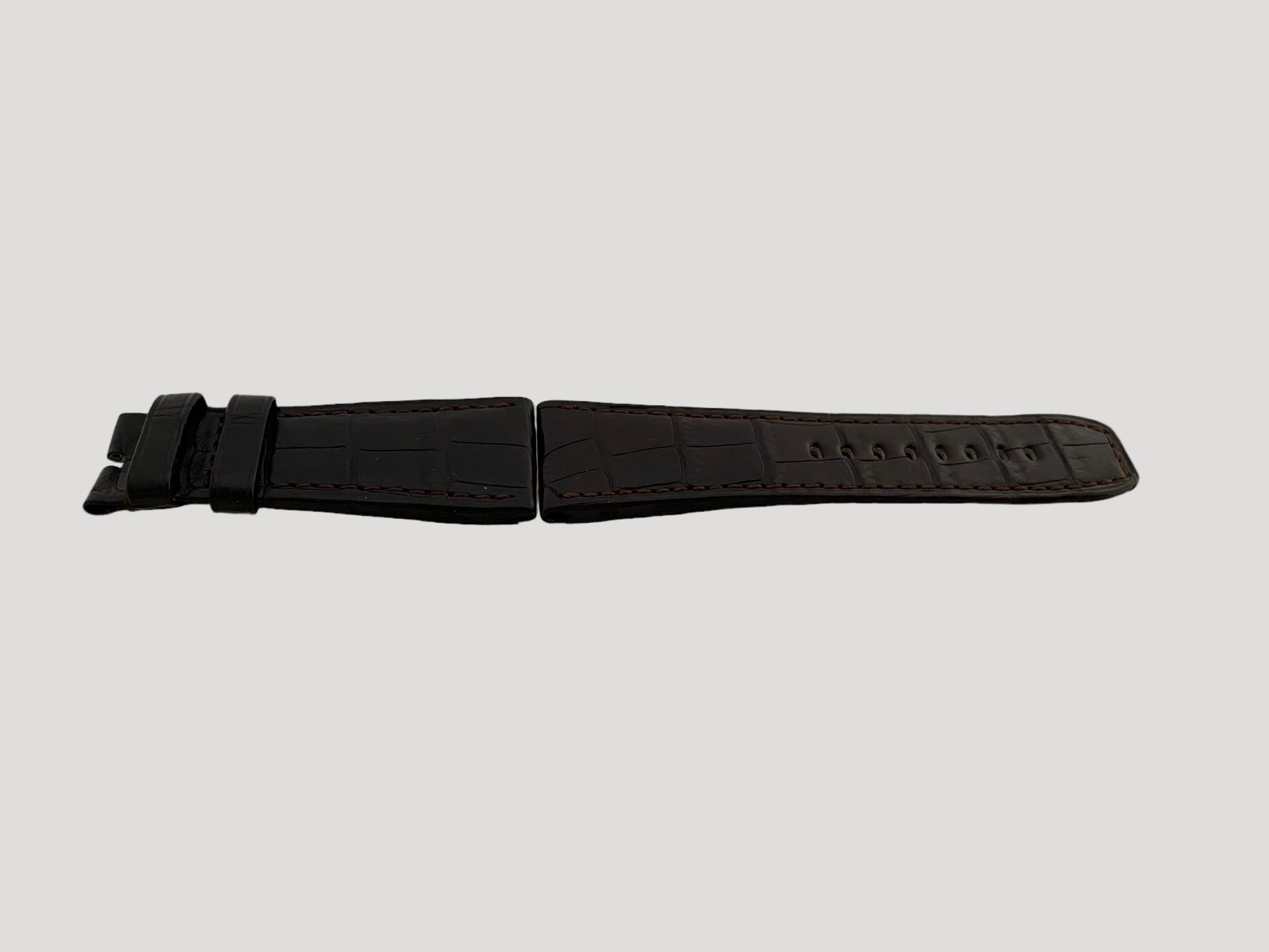 Raymond Weil New Black Croco Leather Bracelet/Band/Strap 28 mm