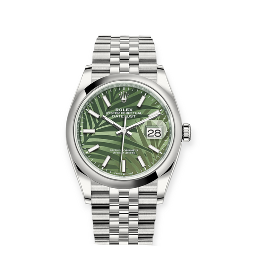 Rolex Datejust Ref.126200 Palm Green Dial, Rolex, Palm, 126200 P, 24Tme, chrono24, luxury timepiece watch, swiss watch