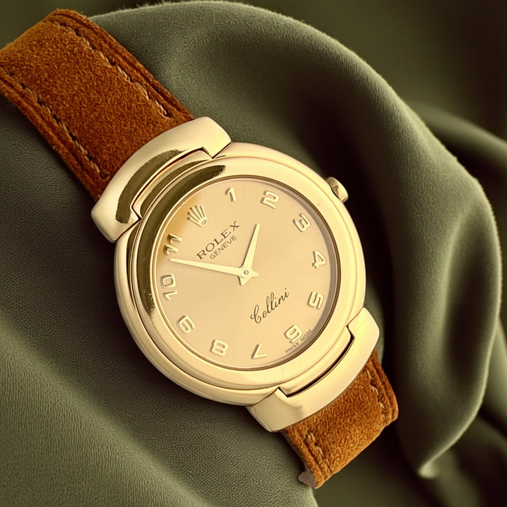 Rolex Cellini 18K Gold Ref. 6622 Lady Wristwatch Rare Discontinued