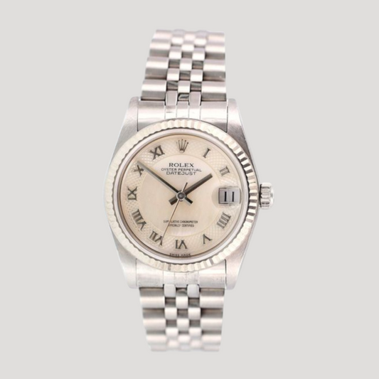 Rolex Datejust Mother of Pearl Dial X 18k White Gold Fluted Bezel Ref. 78274  Full Set