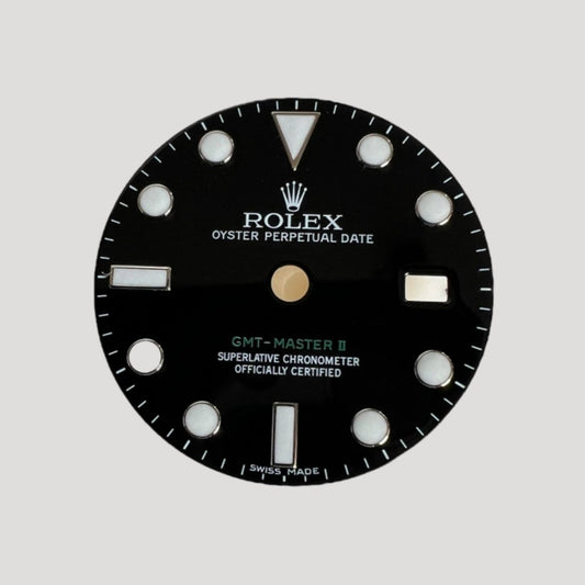 Rolex GMT Master II Green Luminova black Dial Cadran Zifferblatt 116713 / 116718