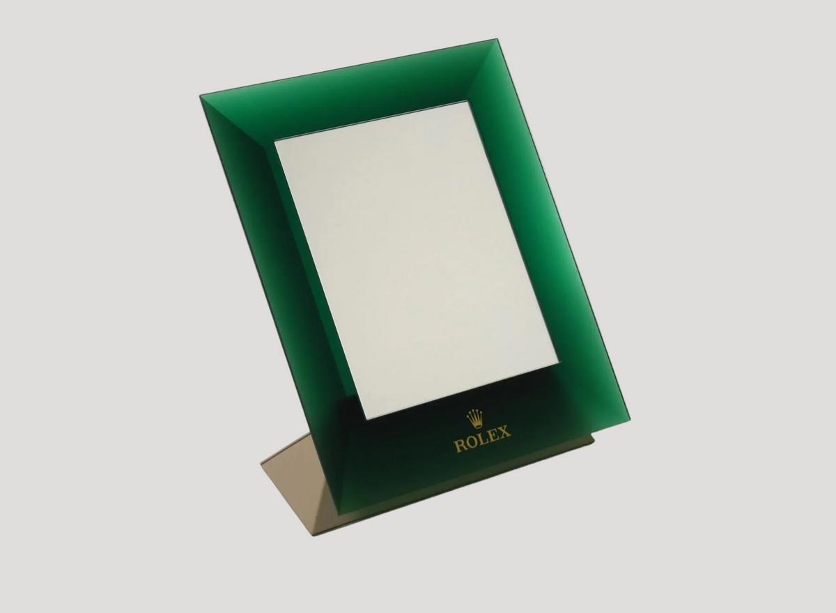 Rolex Green Display Présentoir Mirror Miroir Spiegel Rare Collector