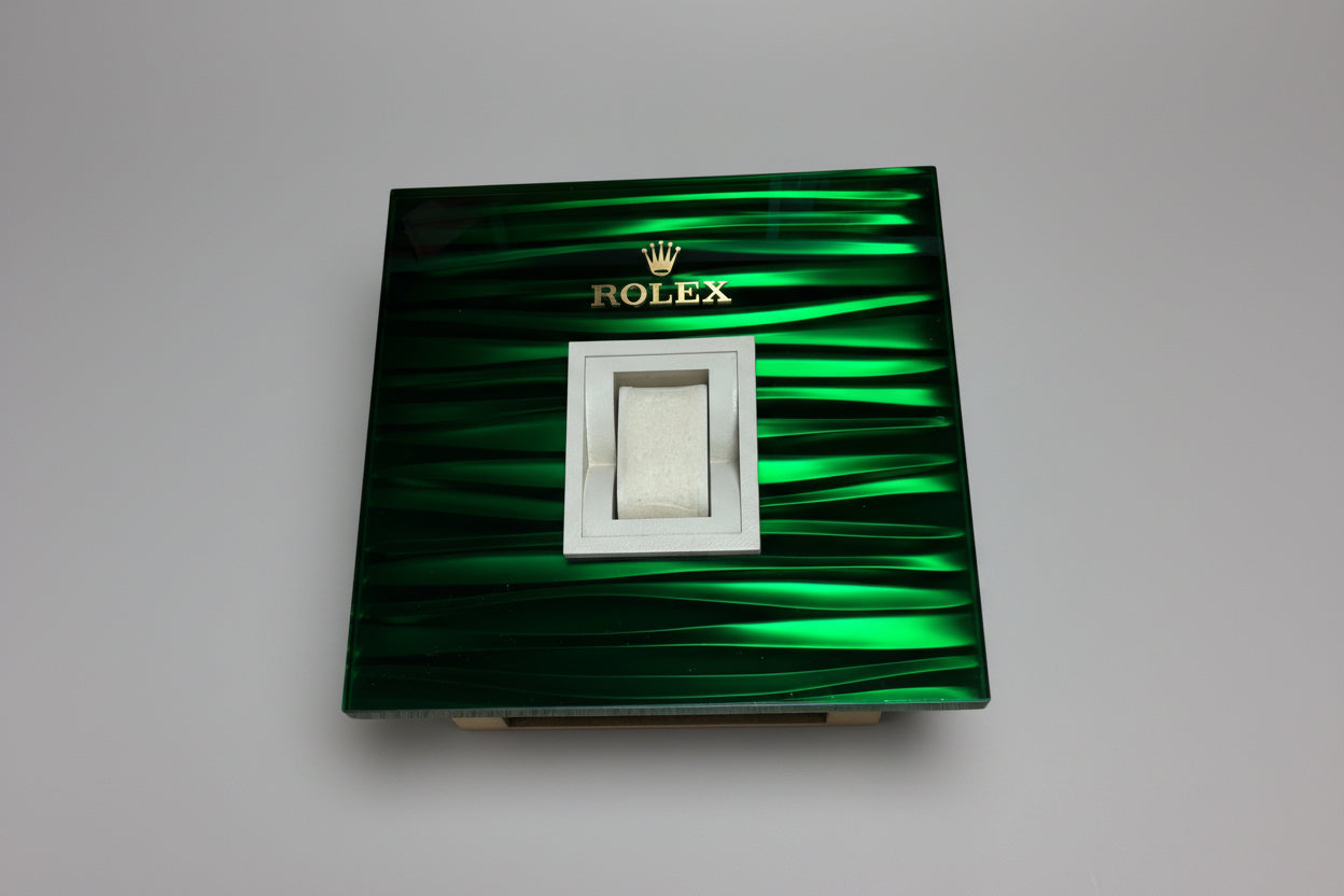Rolex Green Watch Stand Display Présentoir Wave Rare