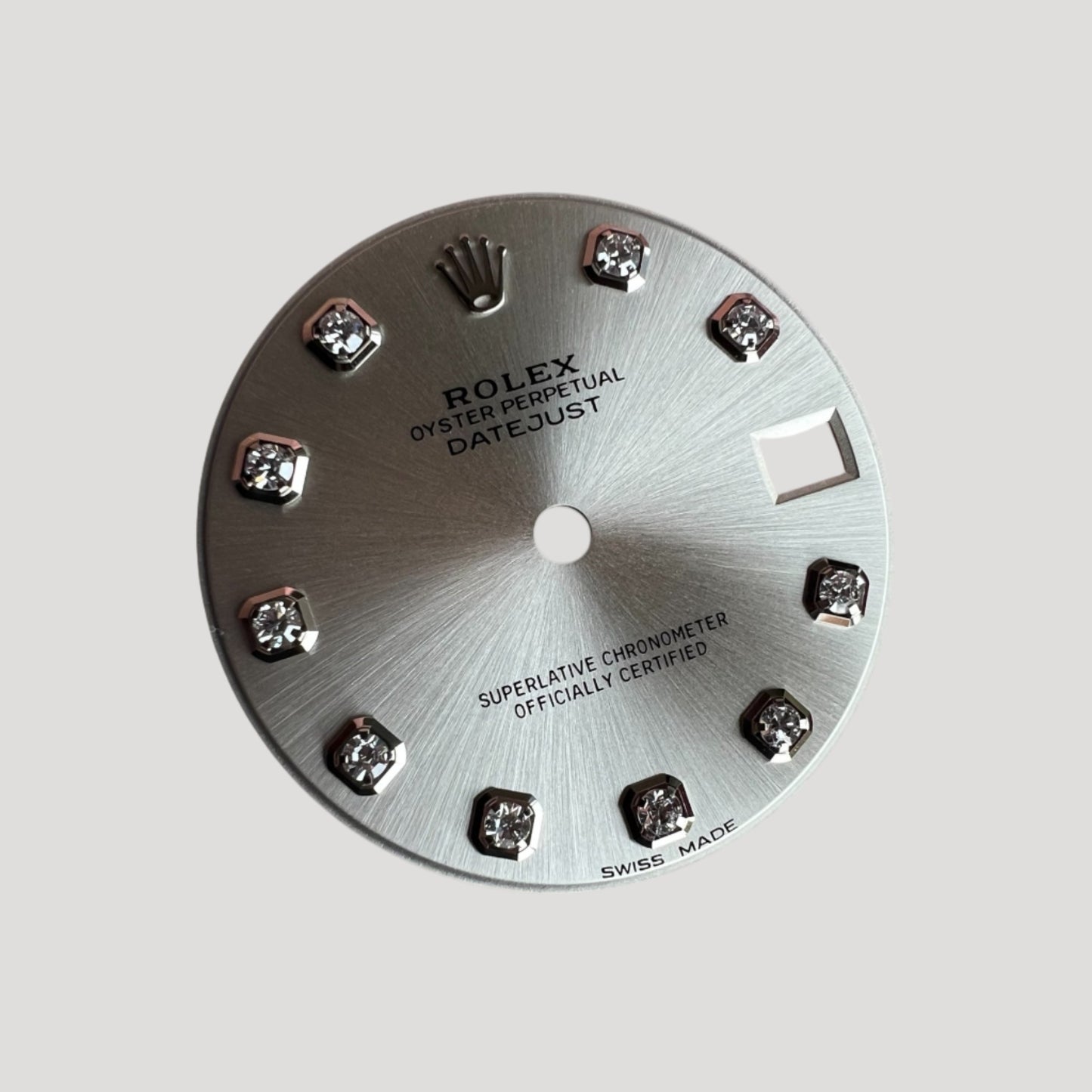 Rolex New Datejust Silver Dial Cadran Zifferblatt with diamonds