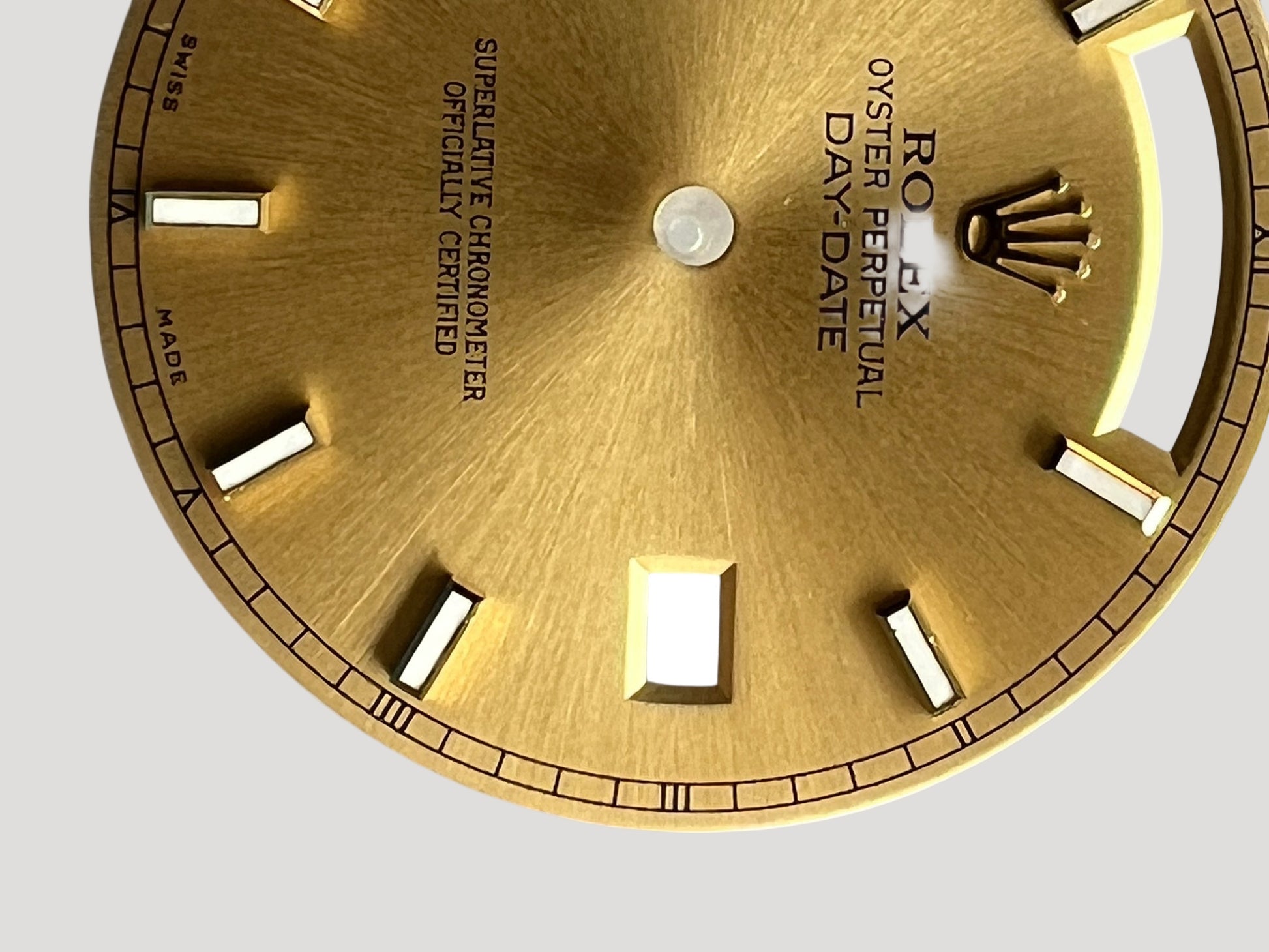 Rolex New Day-Date dial cadran zifferblatt champagne color