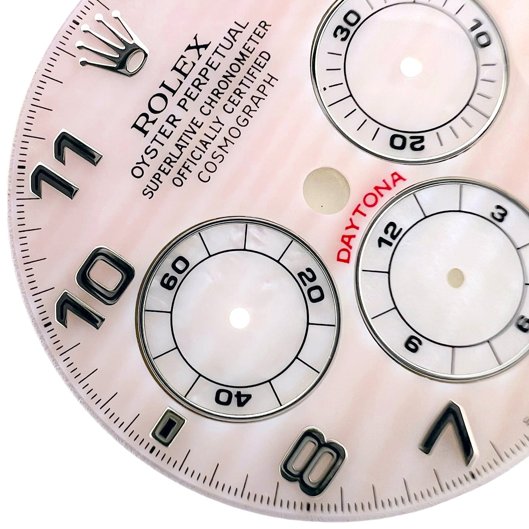 Rolex New Daytona Zenith 18k White Gold 16509 Mother of Pearl Vivid Rose Dial 