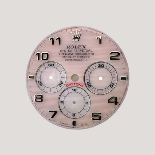 Rolex New Daytona Zenith 18k White Gold 16509 Mother of Pearl Vivid Rose Dial 