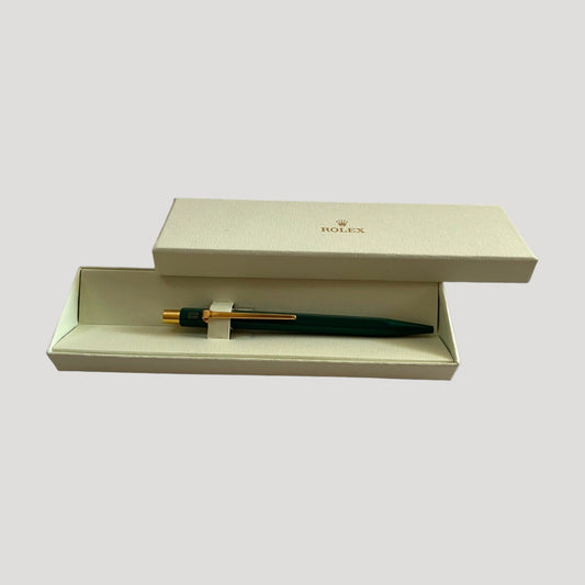 Rolex New Green Ballpoint Pen / Stylo in its original Rolex box