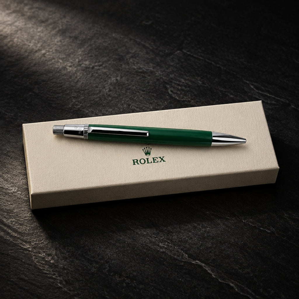 Rolex New Green Ballpoint Pen / Stylo in its original Rolex box