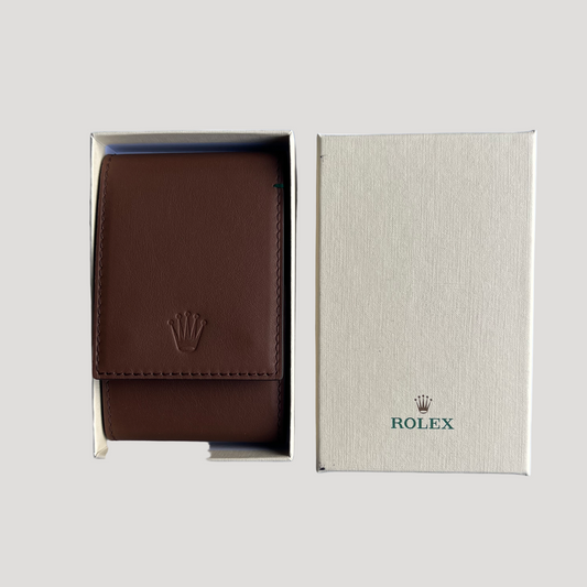 Rolex New Rare Brown Leather Etui/ Travel Pouch/ Case