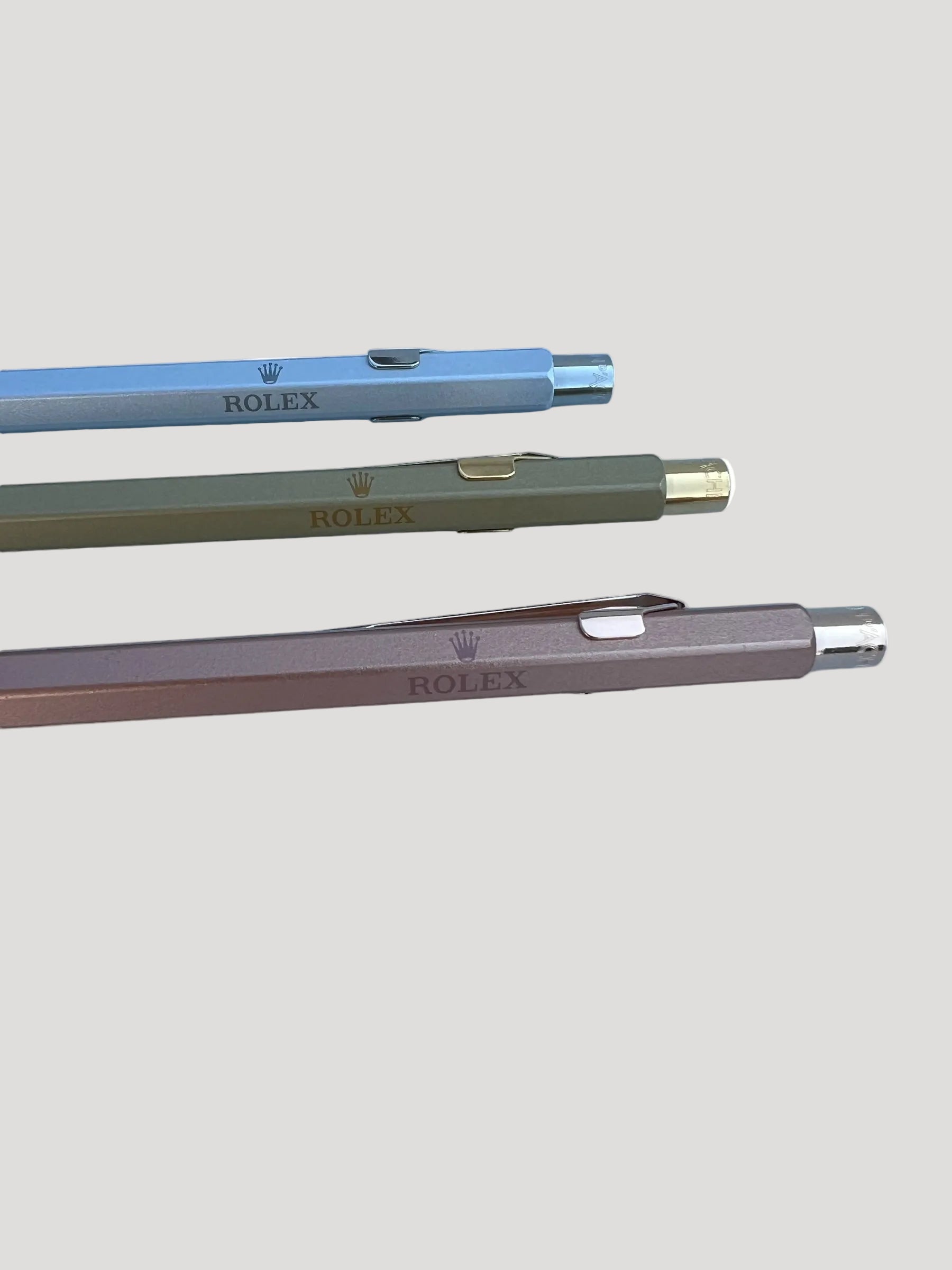 Rolex New Set of 3 Pens in 3 colors / Stylo Caran d'ache for Rolex Rare Collector'