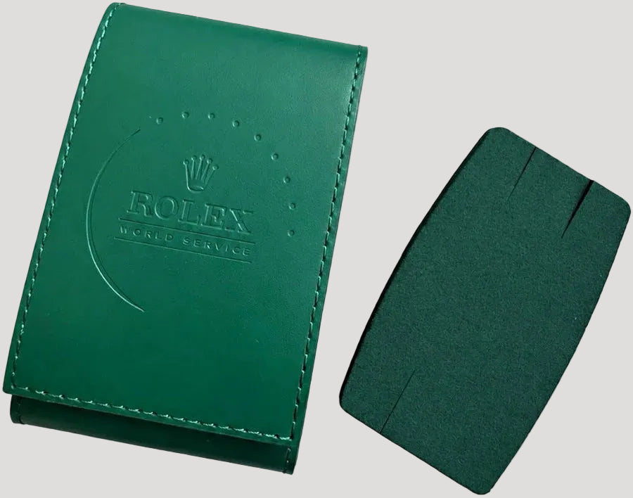 Rolex New Special Edition World Service Rare Green Leather Etui/ Travel Pouch/ Case