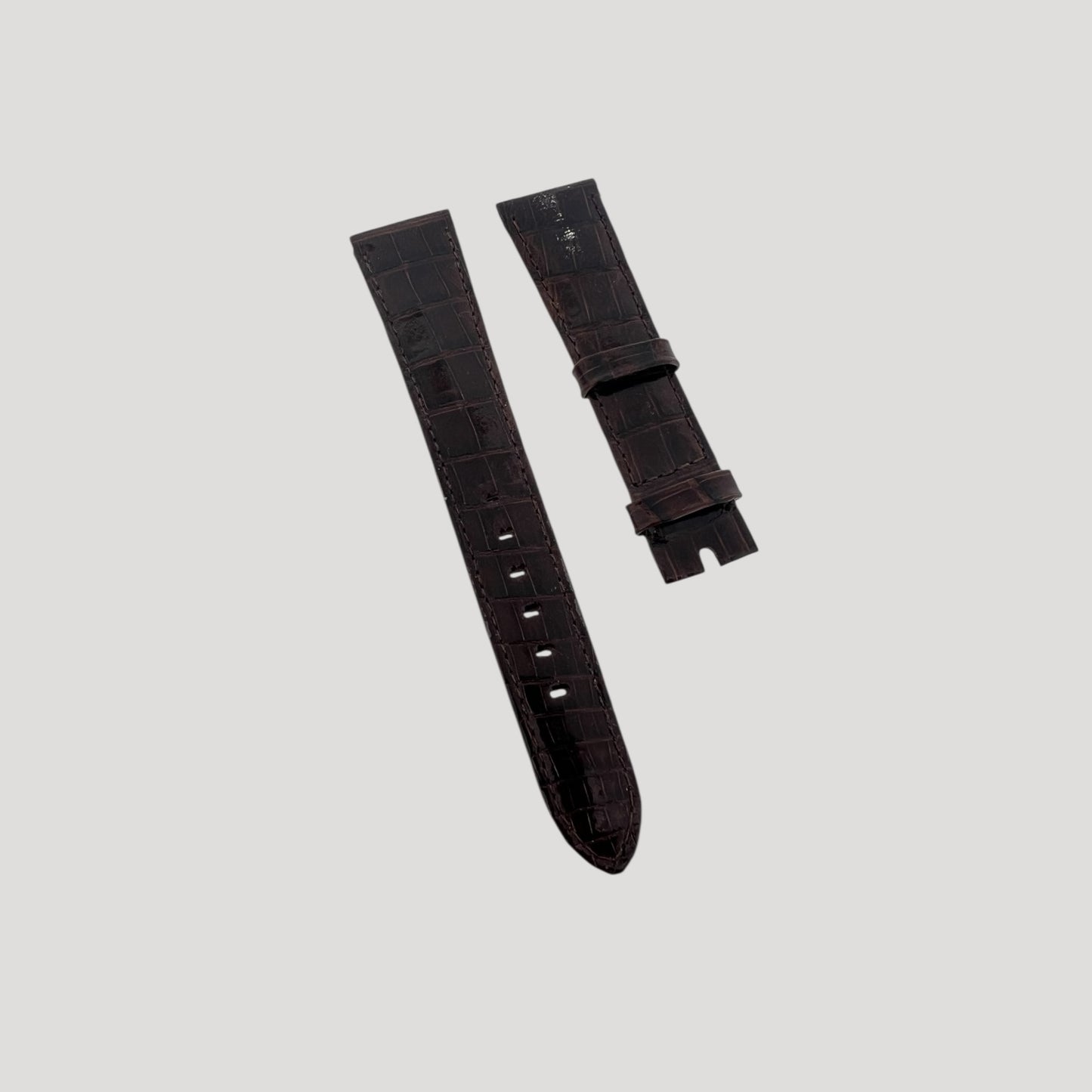 Rolex New brown croco vintage bracelet/ strap/band 19 mm