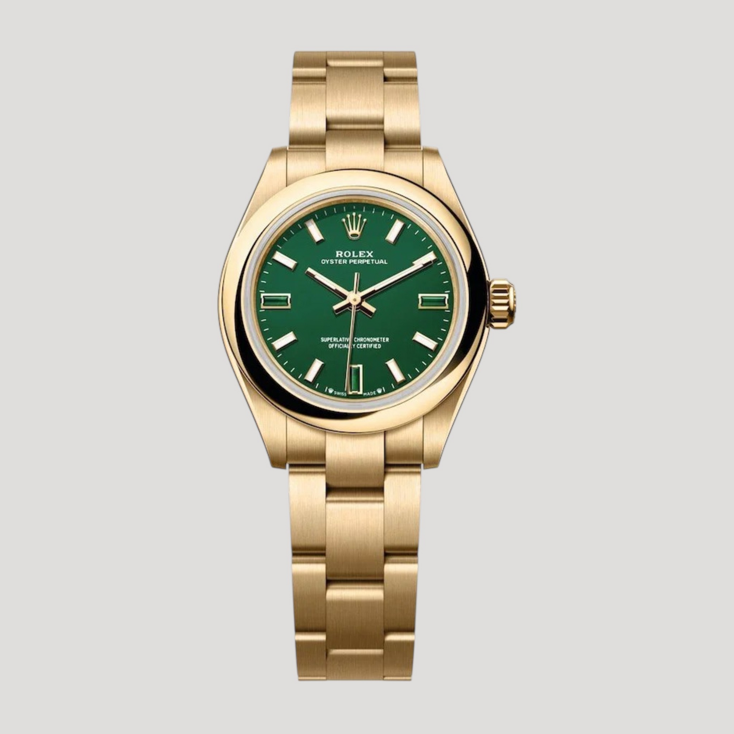 Rolex Oyster 28 mm Gold Ref. 276208  Green Stone Dial NEW Full Set 2026