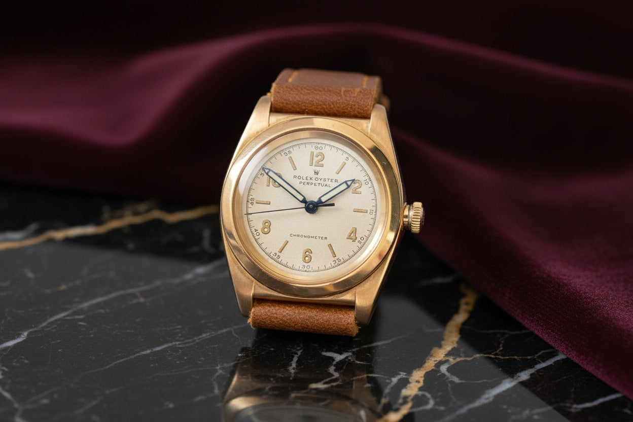 Rolex Oyster Chronometer Bubble Back 18K Rose Gold 1937' Collector
