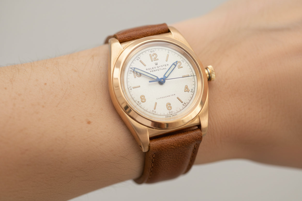 Rolex Oyster Chronometer Bubble Back 18K Rose Gold 1937' Collector