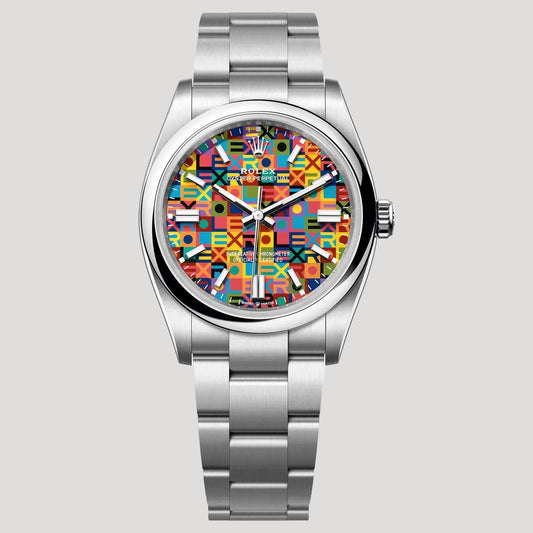 Rolex Oyster Perpetual 126000 Jubilee Motif Dial NEW Full Set