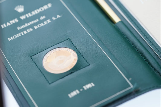Rolex Rare New 22K gold coin / medal, commemorating the 100th anniversary of Hans Wilsdorf