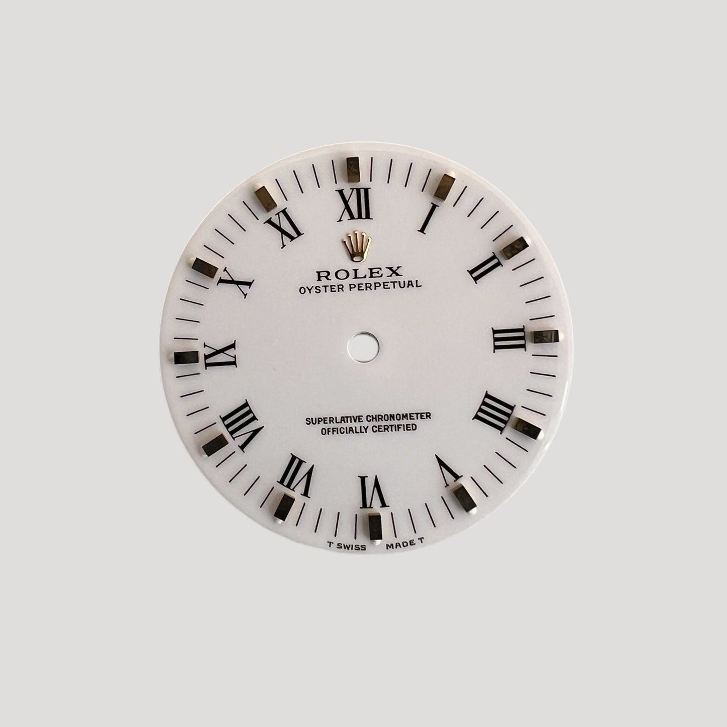 Rolex Rare T SWISS T Oyster Perpetual Vintage White Dial Cadran Zifferblatt