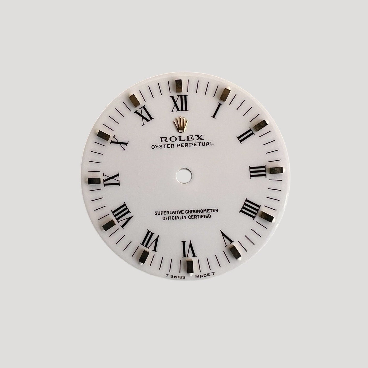 Rolex Rare T SWISS T Oyster Perpetual Vintage White Dial Cadran Zifferblatt