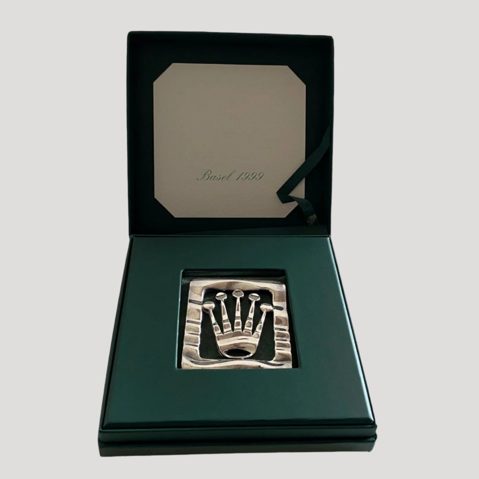 Rolex Rare paperweight presse papier Papierpress Collector' in its original box Basel 1999