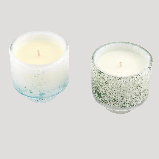 Rolex Set of 2 Glass Candle/ Bougie / Kerze