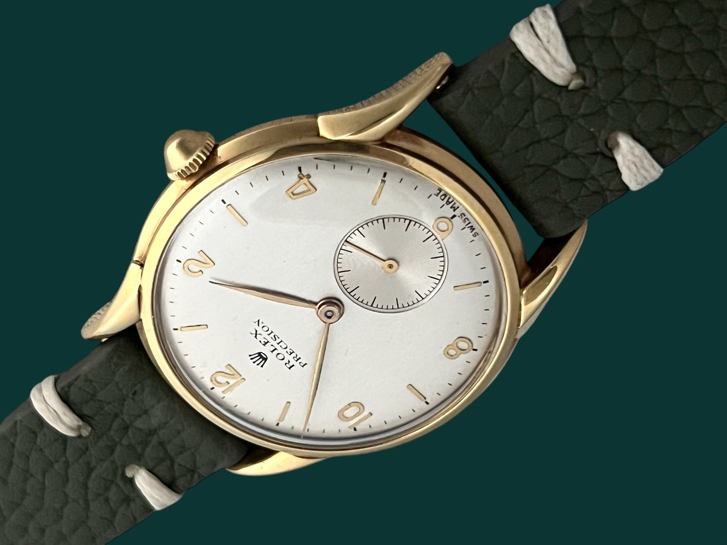 Rolex Vintage Precision Manual Winding 18K Gold 1947’ Fancy lugs