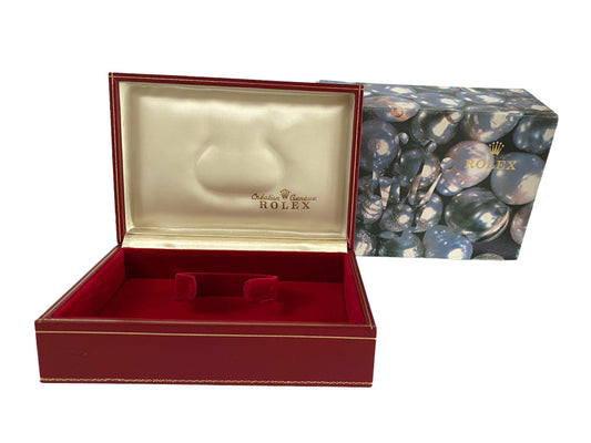 Rolex Vintage Watch Box /boîte / uhrenbox with tapisserie large size 60.01.2 with outer box