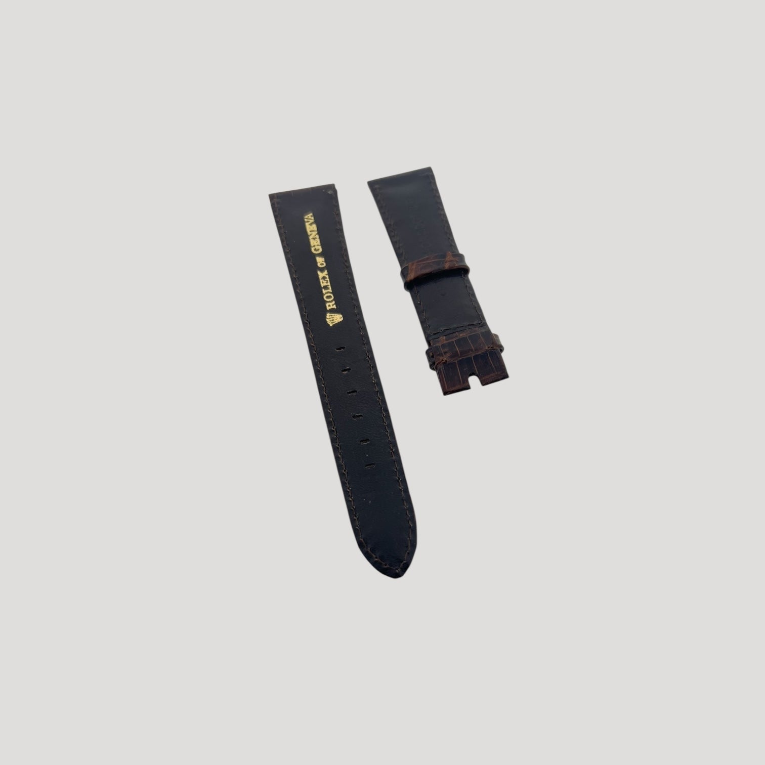 Rolex New brown croco vintage bracelet/ strap/band 19 mm