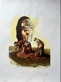 Salvador DALI (1904-1989), after. Les Glaneuses, Homage to Jean-François Millet. Color lithograph Signed