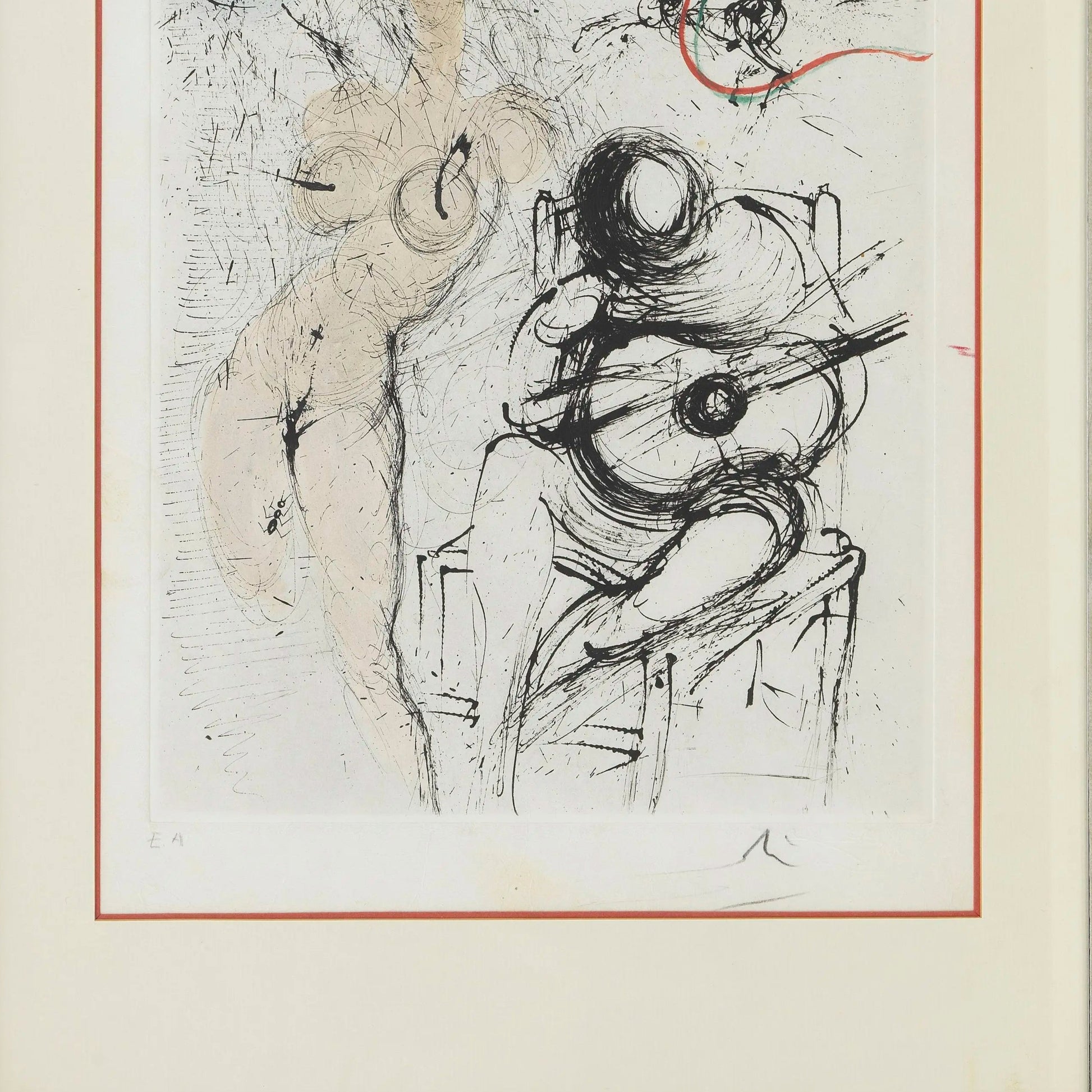Salvador Dali (1904-1989) Woman with Guitar, etching, signed, artist's proof